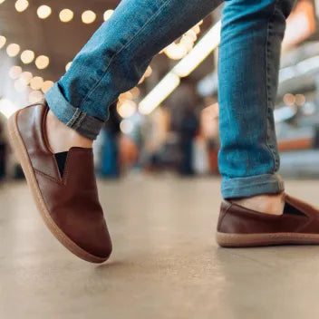 Vasky - Lerry Vegan Brown - Slip-ons barefoot-Vasky-Cacles Barefoot-Tienda de calzado barefoot respetuoso minimalista