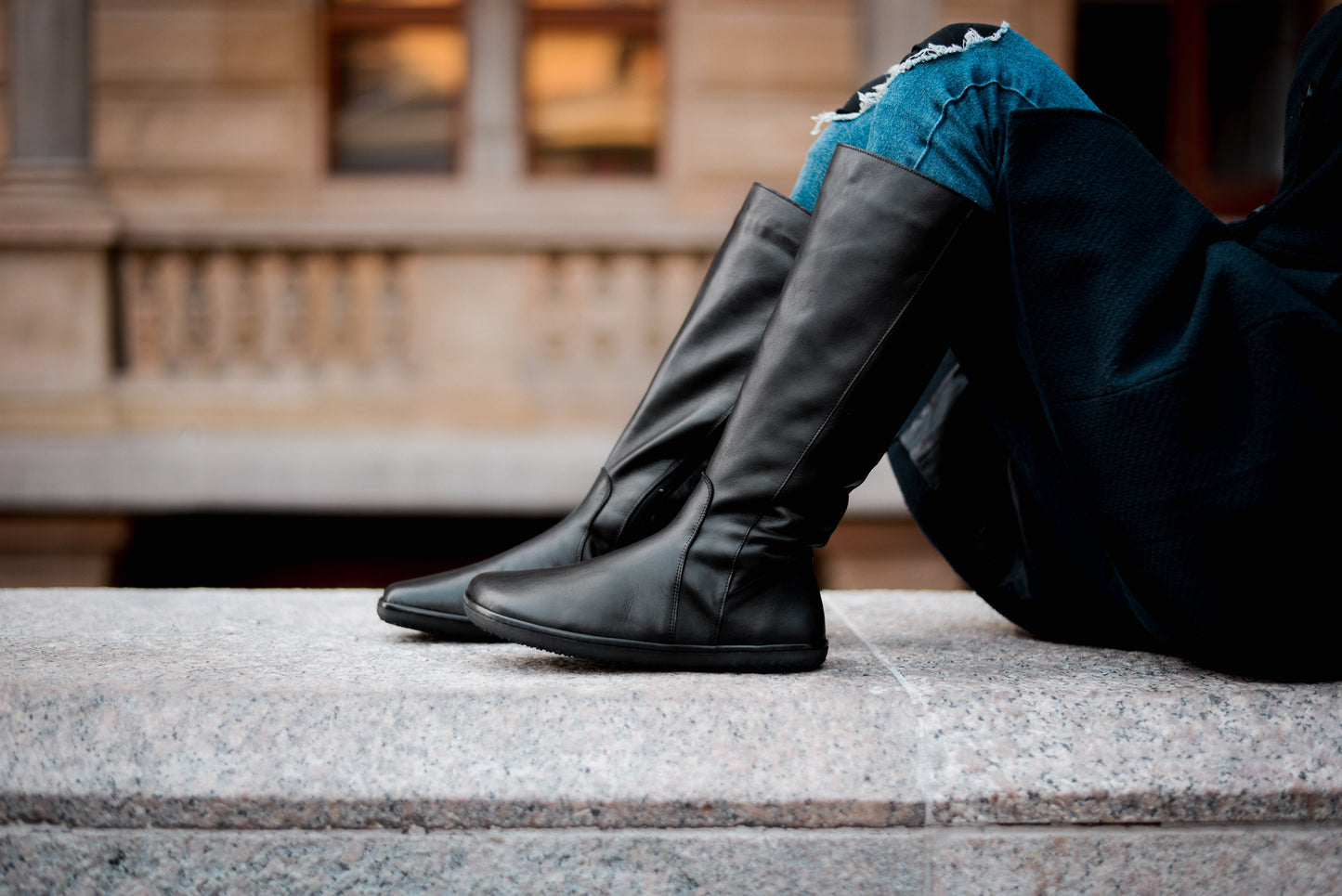 Angles Fashion - Thalia black - Botas altas barefoot