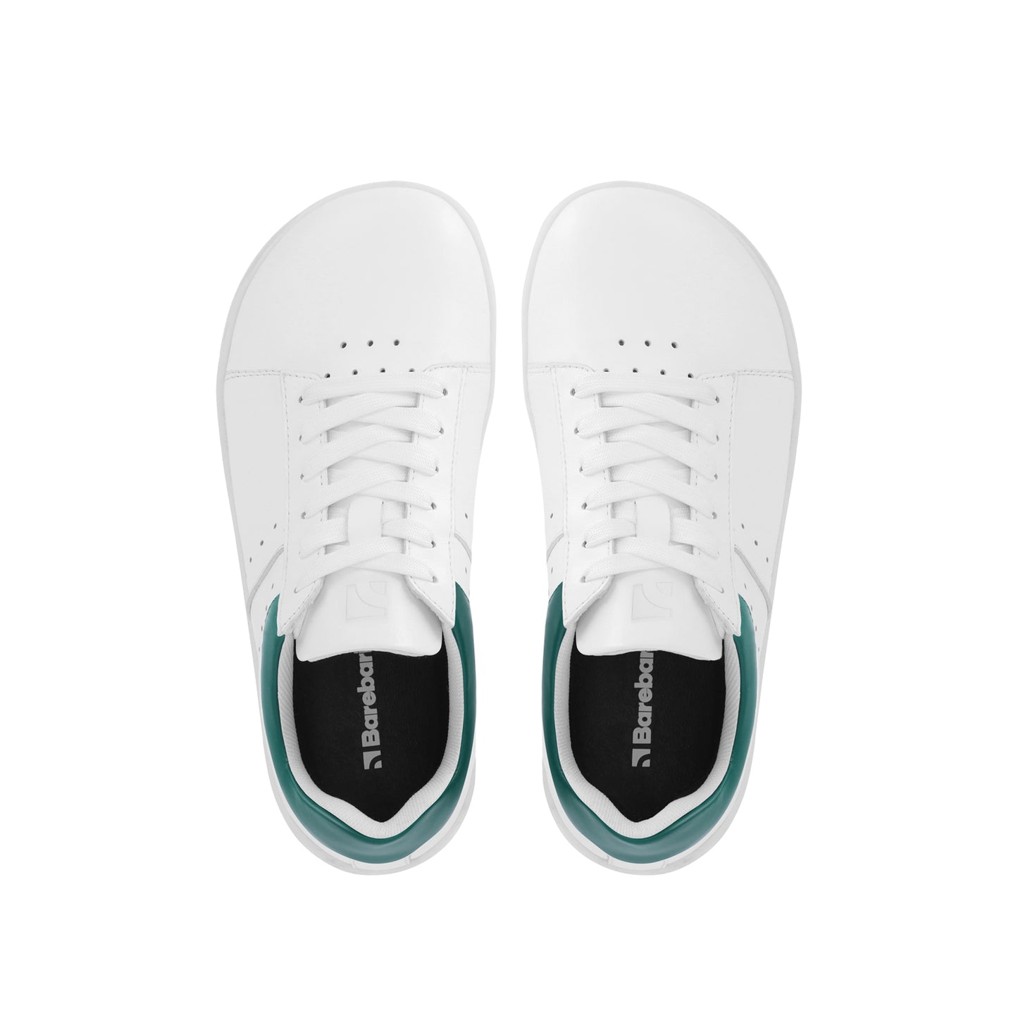 Barebarics - Enigma White & Dark Green - Deportivas barefoot-Barebarics-Cacles Barefoot-Tienda de calzado barefoot respetuoso minimalista