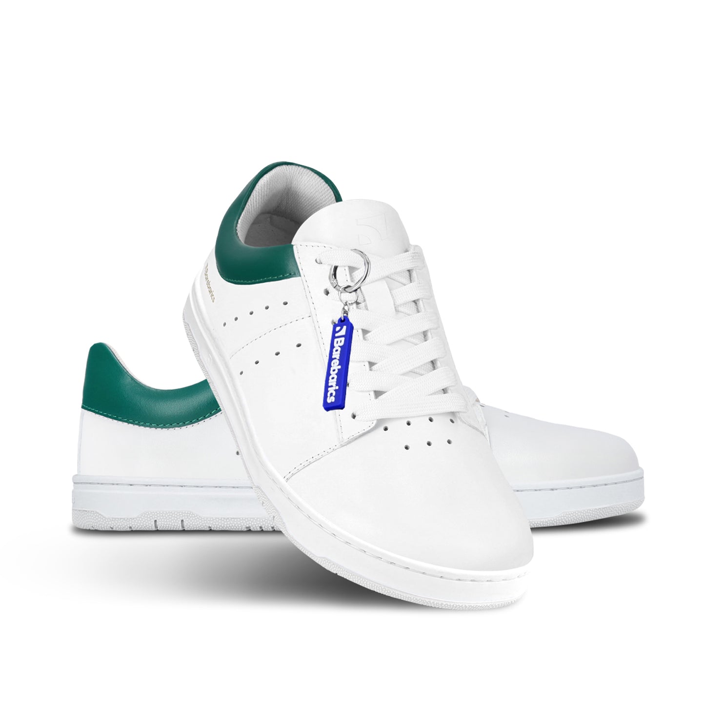 Barebarics - Enigma White & Dark Green - Deportivas barefoot-Barebarics-Cacles Barefoot-Tienda de calzado barefoot respetuoso minimalista