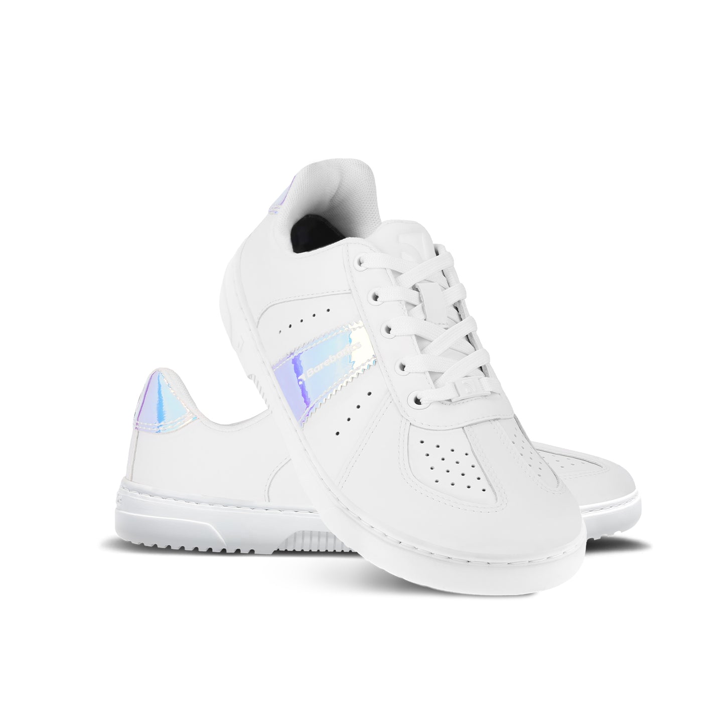 Barebarics - Icara White & Pastel Iridescent – Deportivas barefoot-Barebarics-Cacles Barefoot-Tienda de calzado barefoot respetuoso minimalista