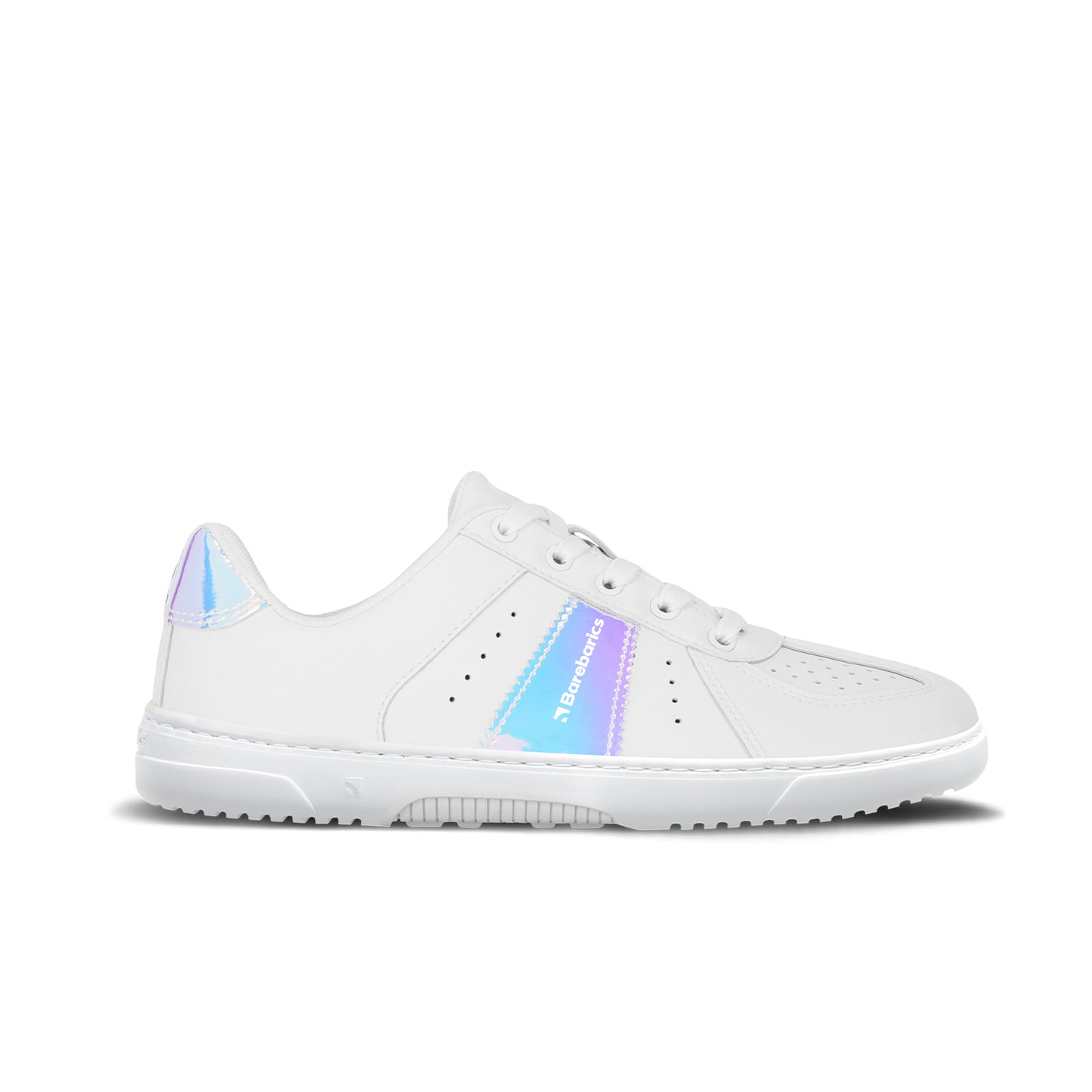 Barebarics - Icara White & Pastel Iridescent – Deportivas barefoot-Barebarics-Cacles Barefoot-Tienda de calzado barefoot respetuoso minimalista