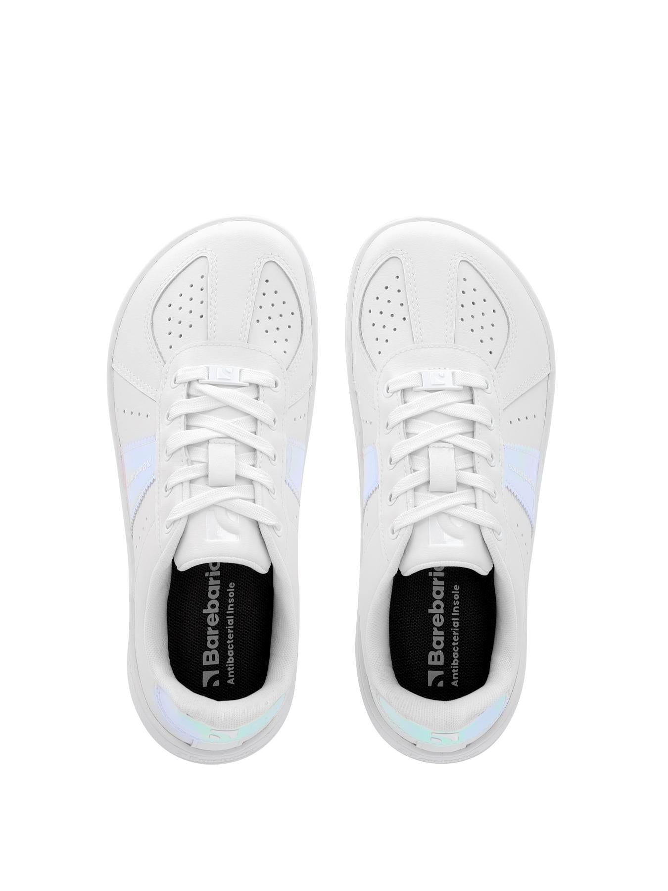 Barebarics - Icara White & Pastel Iridescent – Deportivas barefoot