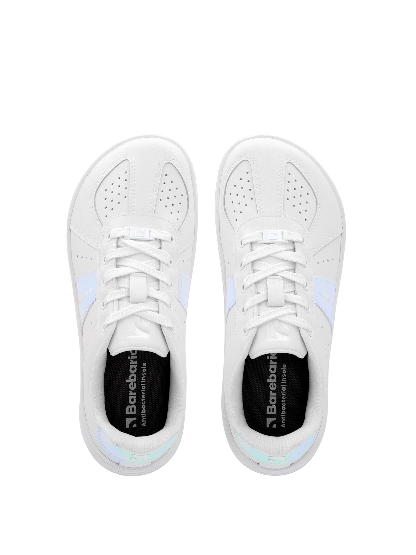 Barebarics - Icara White & Pastel Iridescent – Deportivas barefoot-Barebarics-Cacles Barefoot-Tienda de calzado barefoot respetuoso minimalista