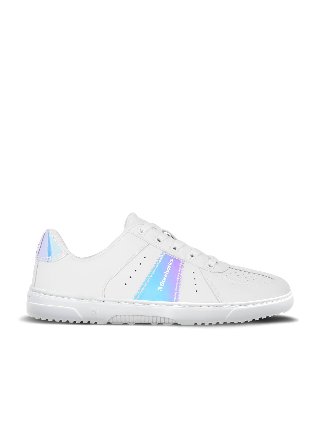 Barebarics - Icara White & Pastel Iridescent – Deportivas barefoot-Barebarics-Cacles Barefoot-Tienda de calzado barefoot respetuoso minimalista