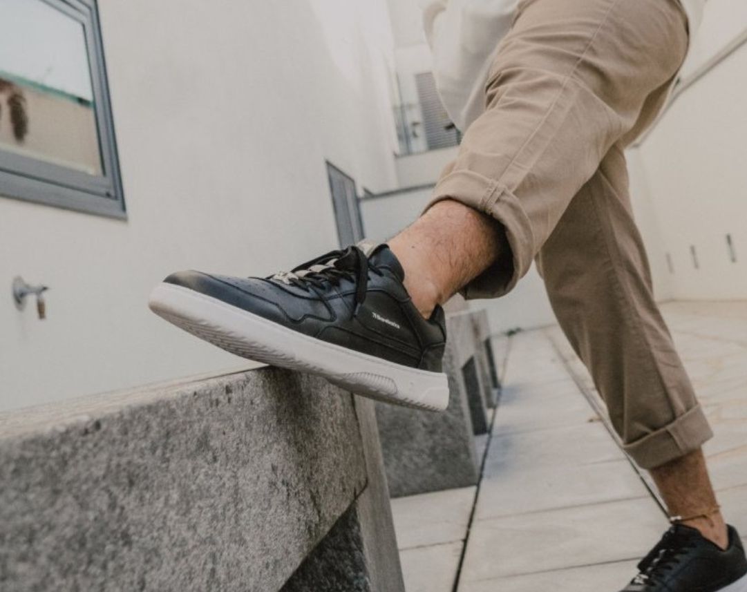 Barebarics - Zing Black & White Leather - Deportivas barefoot