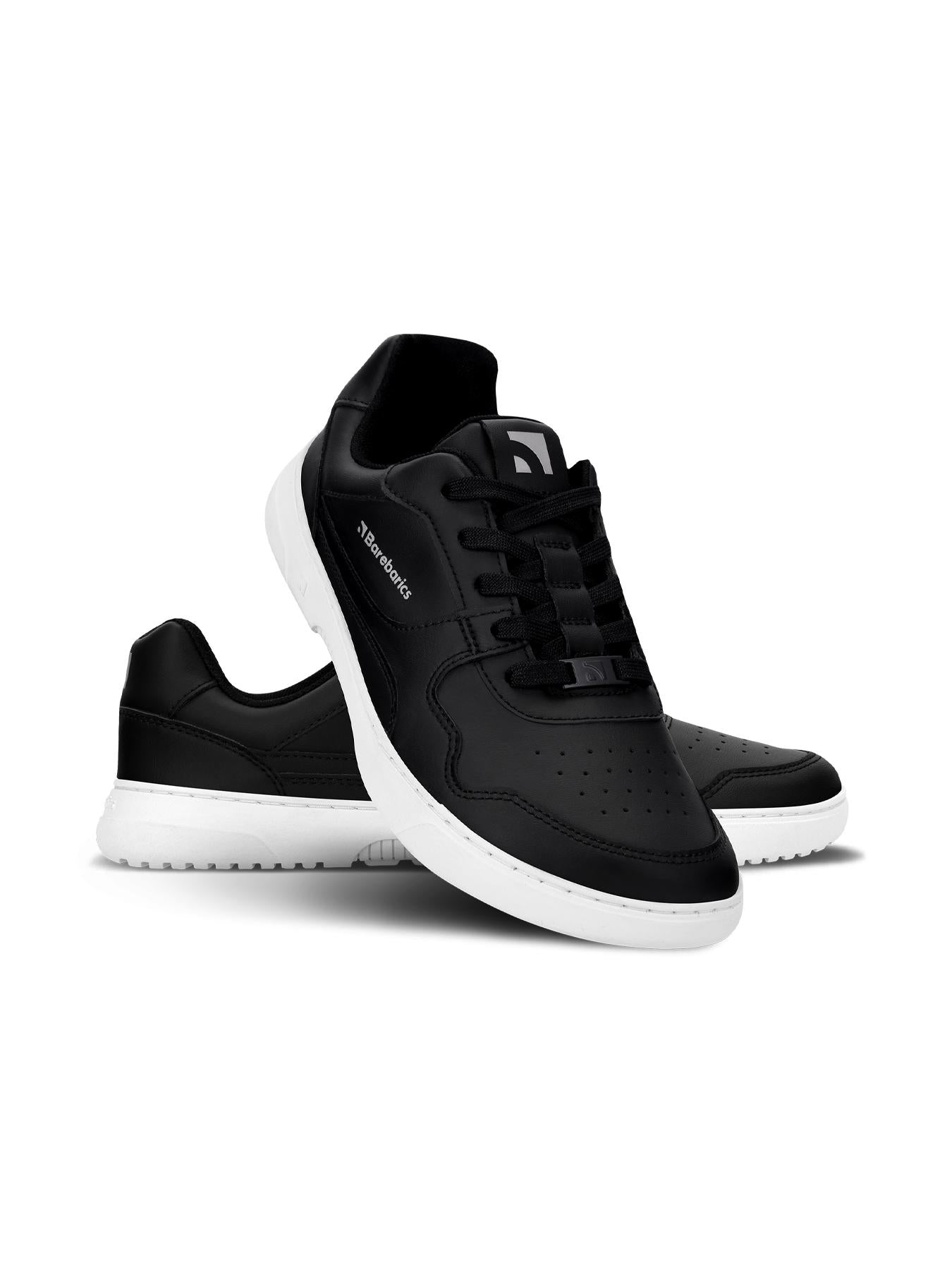 Barebarics - Zing Black & White Leather - Deportivas barefoot
