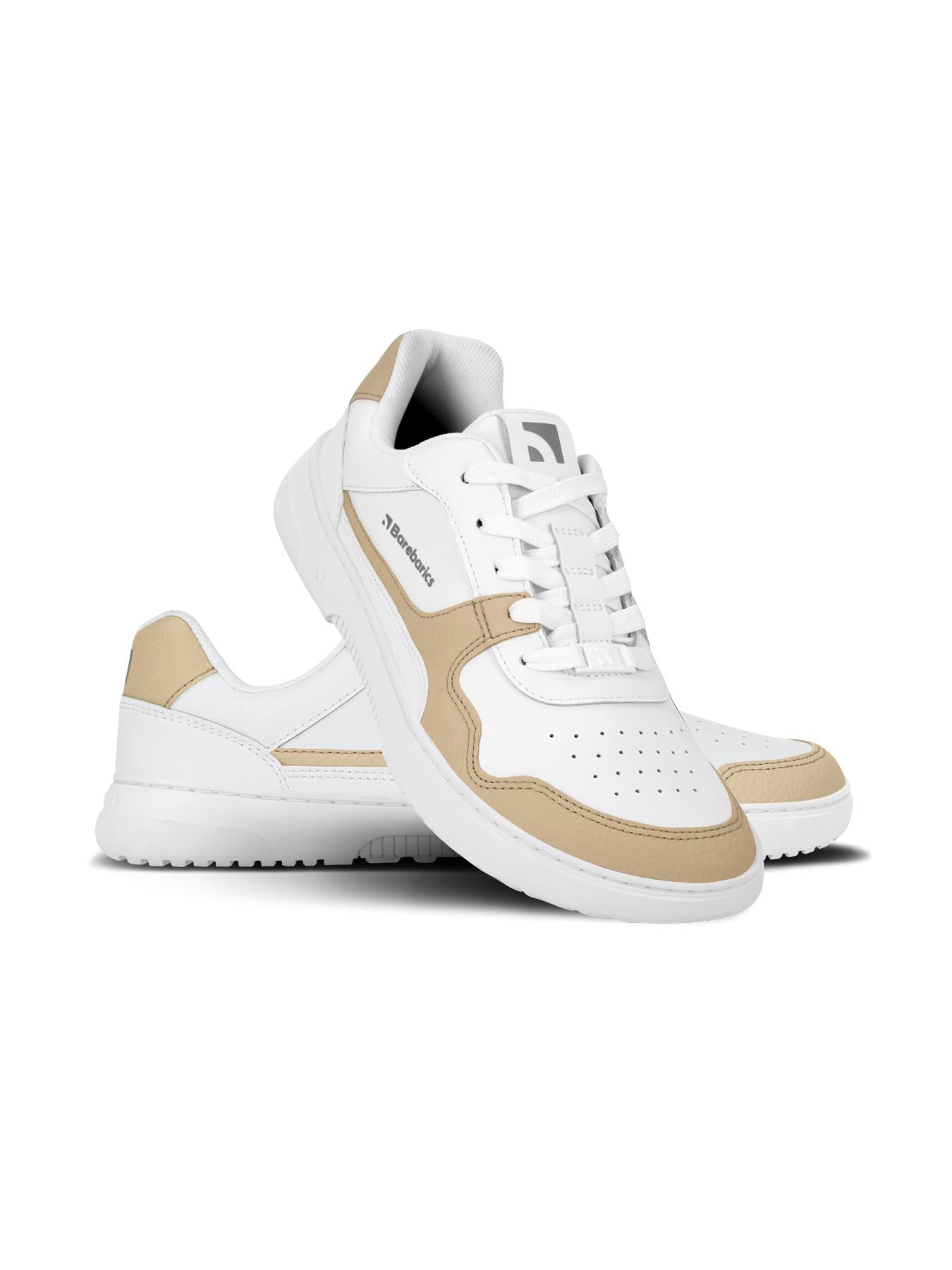 Barebarics - Zing White & Cream Leather - Deportivas barefoot