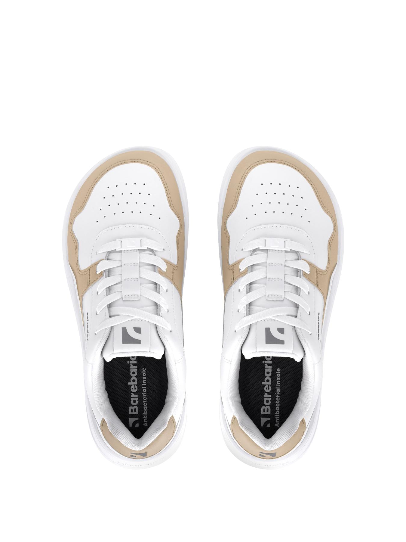 Barebarics - Zing White & Cream Leather - Deportivas barefoot