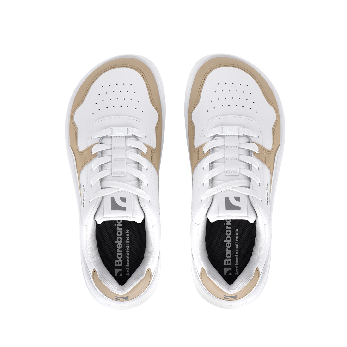 Barebarics - Zing White & Cream Leather - Deportivas barefoot