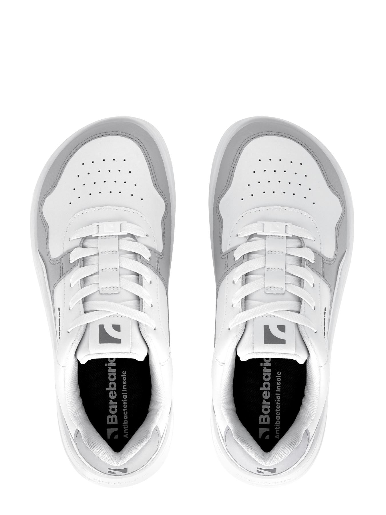 Barebarics - Zing White & Light Grey Leather - Deportivas barefoot