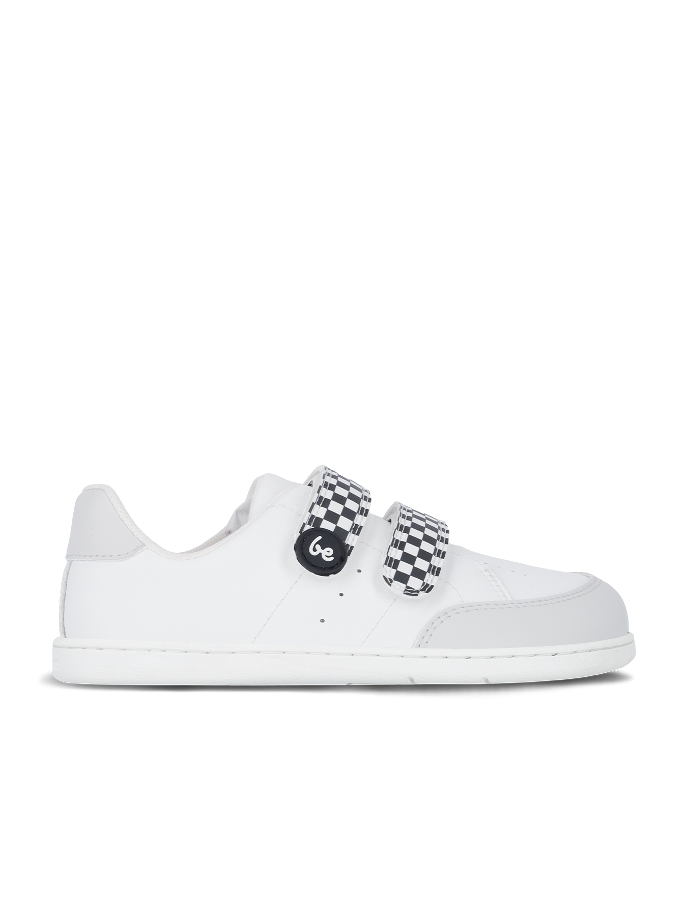 Be Lenka Kids - Energise Preschool White & Checkerboard - Zapatillas barefoot-Be Lenka-Cacles Barefoot-Tienda de calzado barefoot respetuoso minimalista