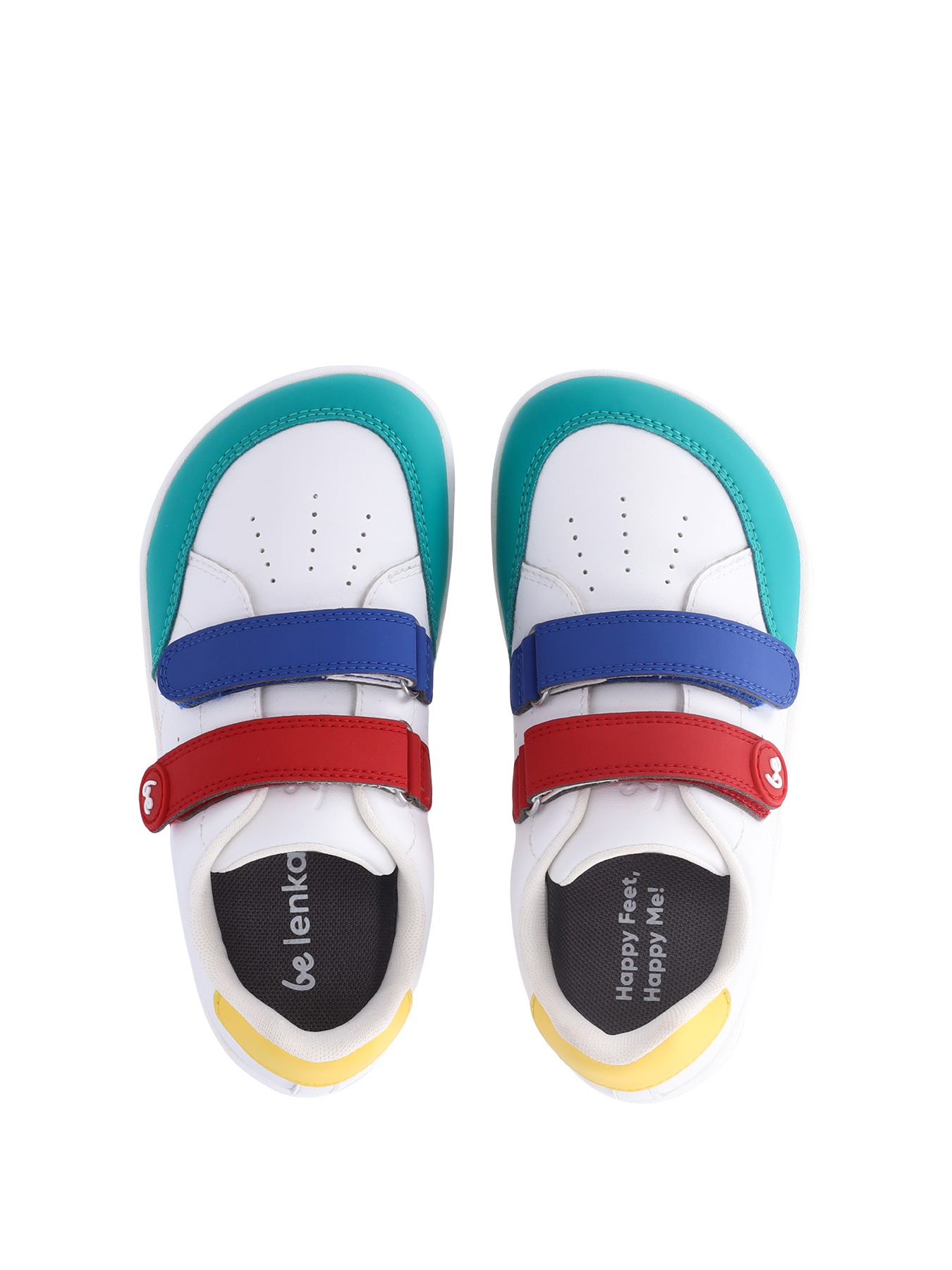 Be Lenka Kids - Energise White & Multicolour - Zapatillas barefoot-Be Lenka-Cacles Barefoot-Tienda de calzado barefoot respetuoso minimalista