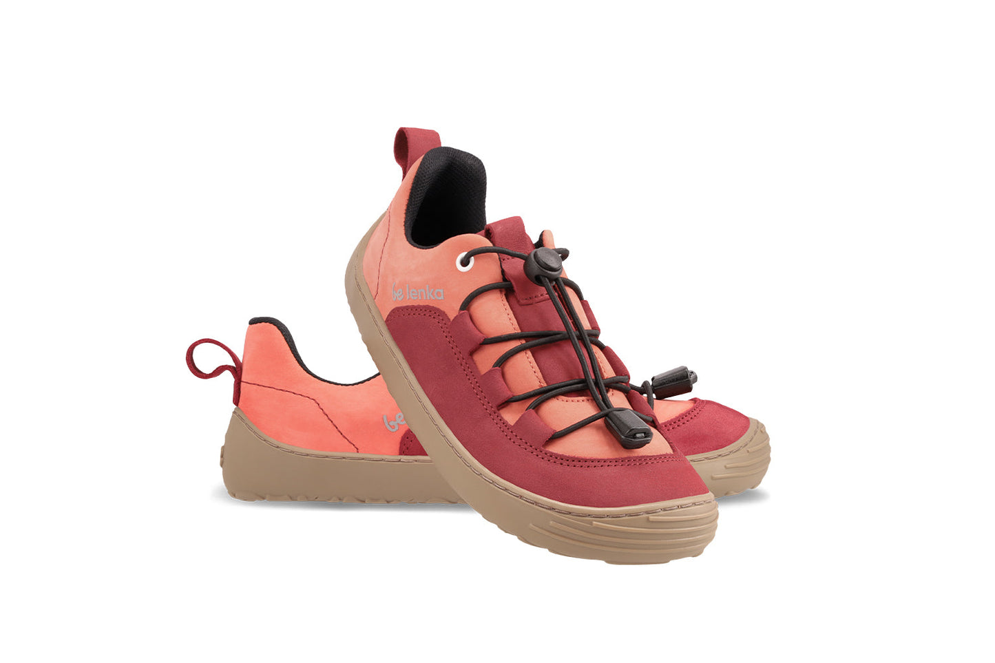 Be Lenka Kids - Xplorer Dark Red & Coral - Deportivas barefoot-Be Lenka-Cacles Barefoot-Tienda de calzado barefoot respetuoso minimalista