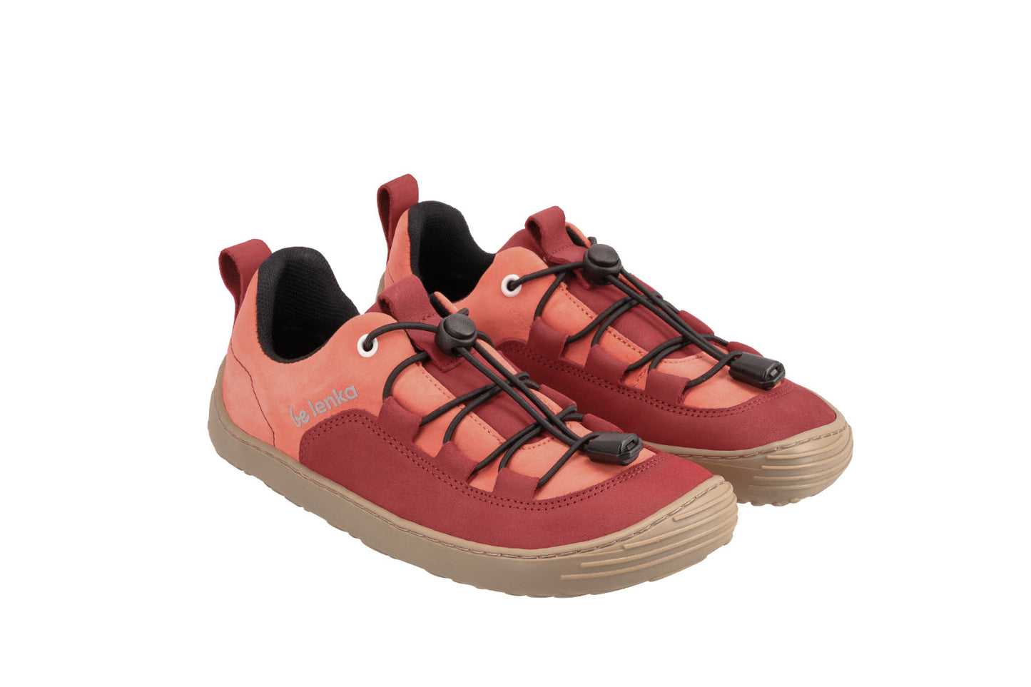 Be Lenka Kids - Xplorer Dark Red & Coral - Deportivas barefoot-Be Lenka-Cacles Barefoot-Tienda de calzado barefoot respetuoso minimalista