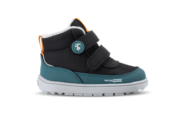 Be Lenka Kids - Zippu Preschool Black & Green - Botas barefoot de invierno