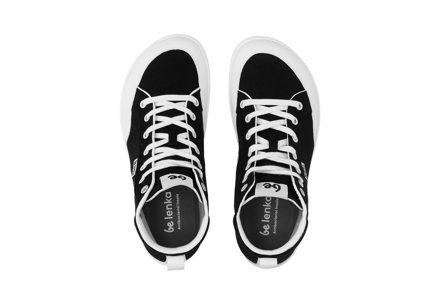 Be Lenka - Rebound High Top Black & White - Lonetas barefoot-Be Lenka-Cacles Barefoot-Tienda de calzado barefoot respetuoso minimalista