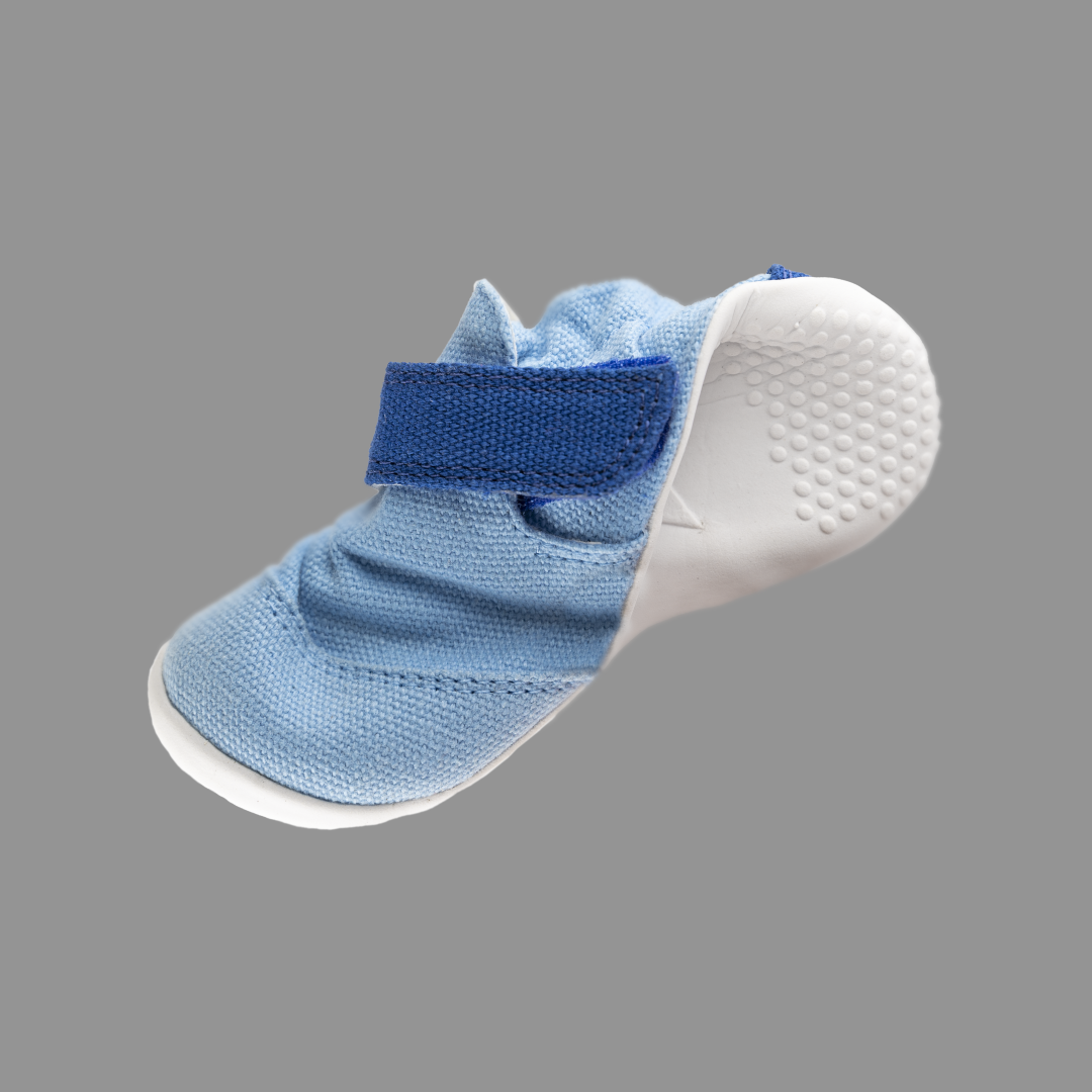 Bobux - XP Go Organic Powder Blue + Snorkel Blue - lonetas respetuosas-Bobux-Cacles Barefoot-Tienda de calzado barefoot respetuoso minimalista