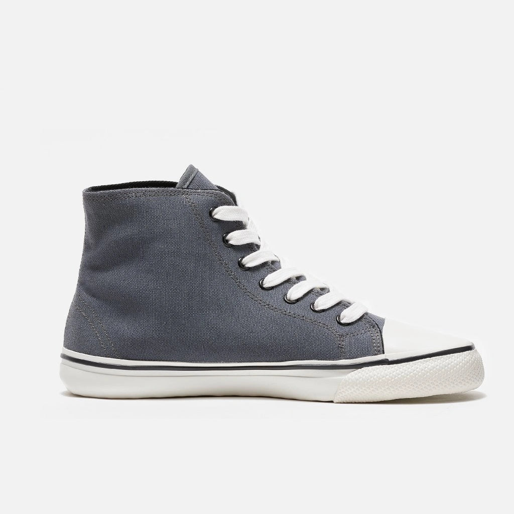 Bohempia - Orik 2.0 Dark Grey & White - Deportivas barefoot de caña alta