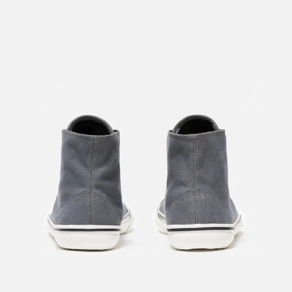 Bohempia - Orik 2.0 Dark Grey & White - Deportivas barefoot de caña alta