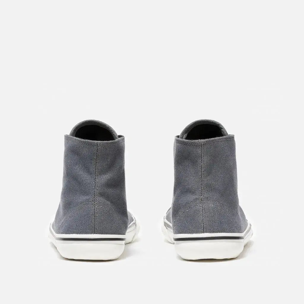 Bohempia - Orik 2.0 Dark Grey & White - Deportivas barefoot de caña alta