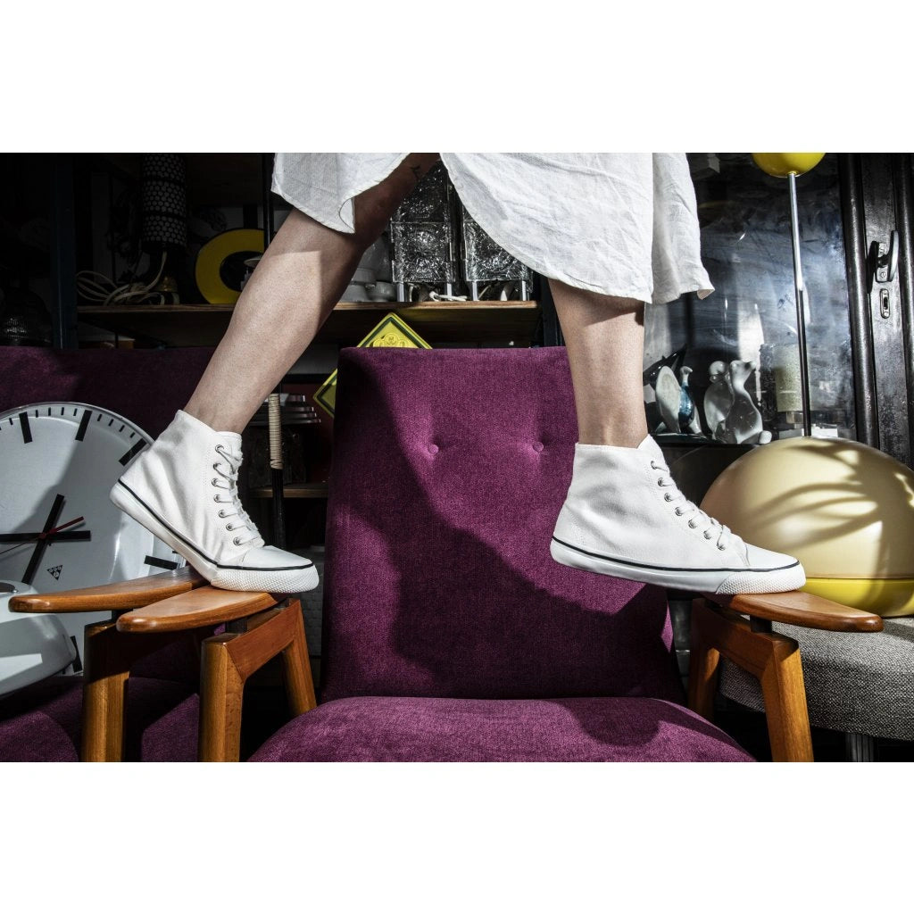 Bohempia - Orik 2.0 White & White - Deportivas barefoot de caña alta-Bohempia-Cacles Barefoot-Tienda de calzado barefoot respetuoso minimalista