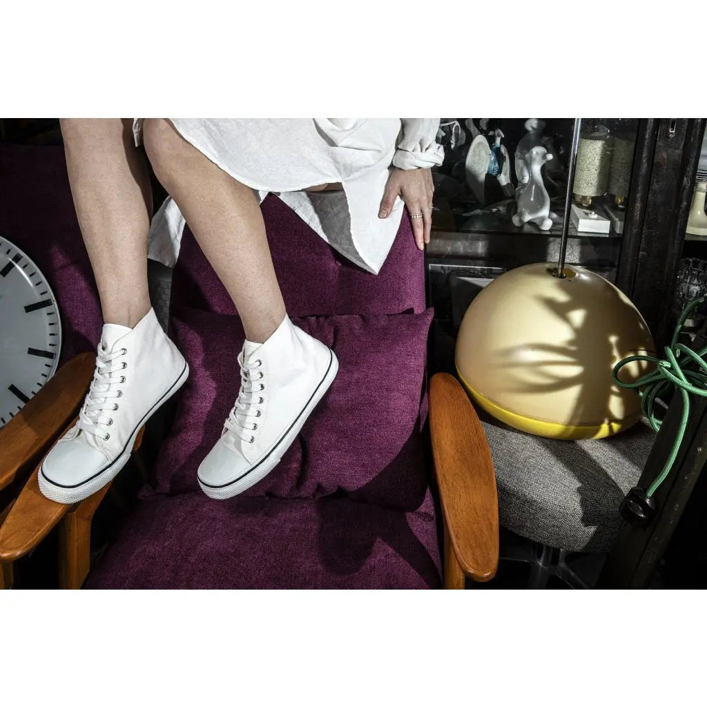 Bohempia - Orik 2.0 White & White - Deportivas barefoot de caña alta