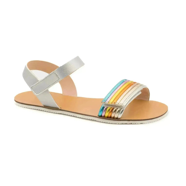 Coqueflex - Guaracha Multi Plata - Sandalias barefoot para niña y mujer multicolor