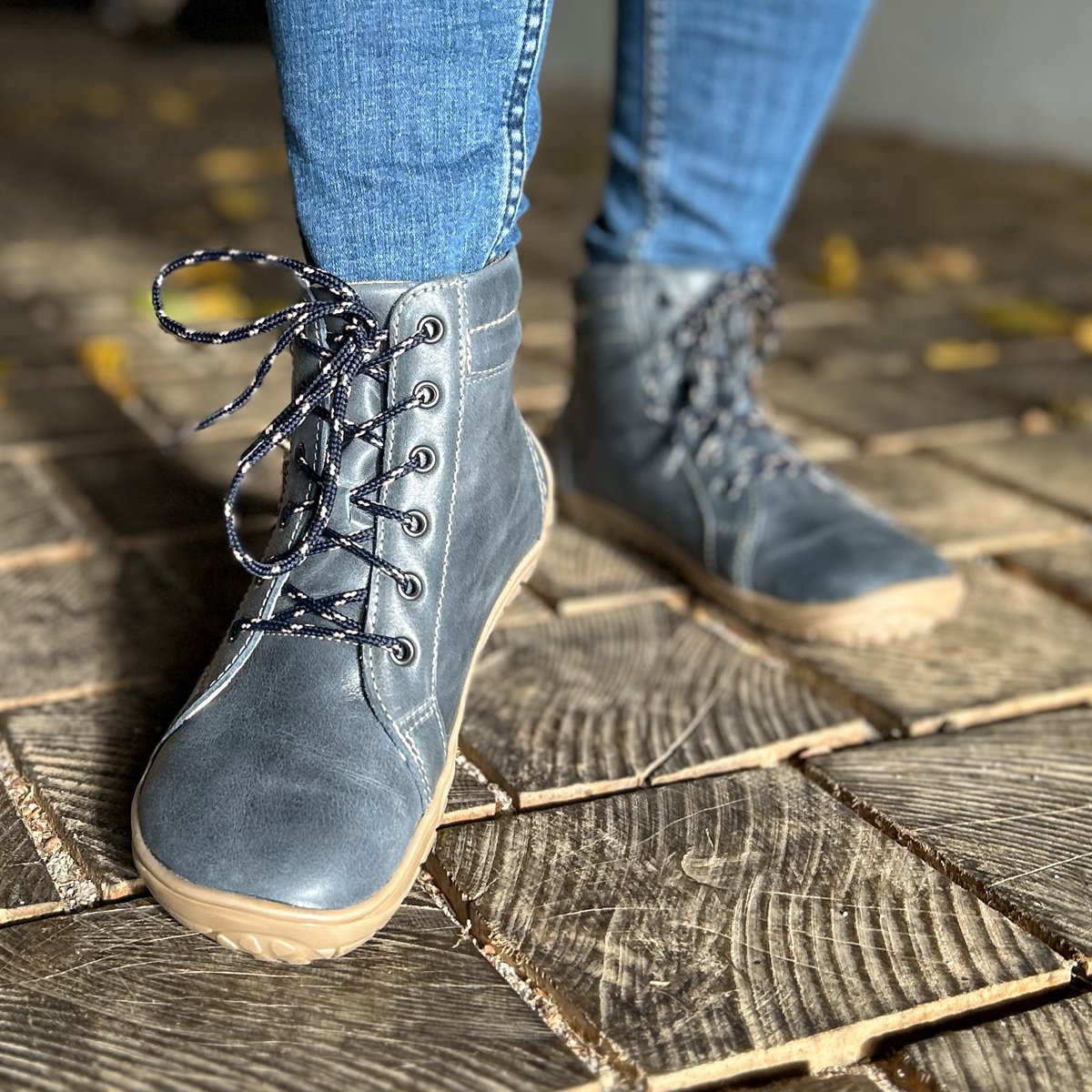 Fare Bare - AVILA All Year Denim - Botín bajo barefoot otoñal