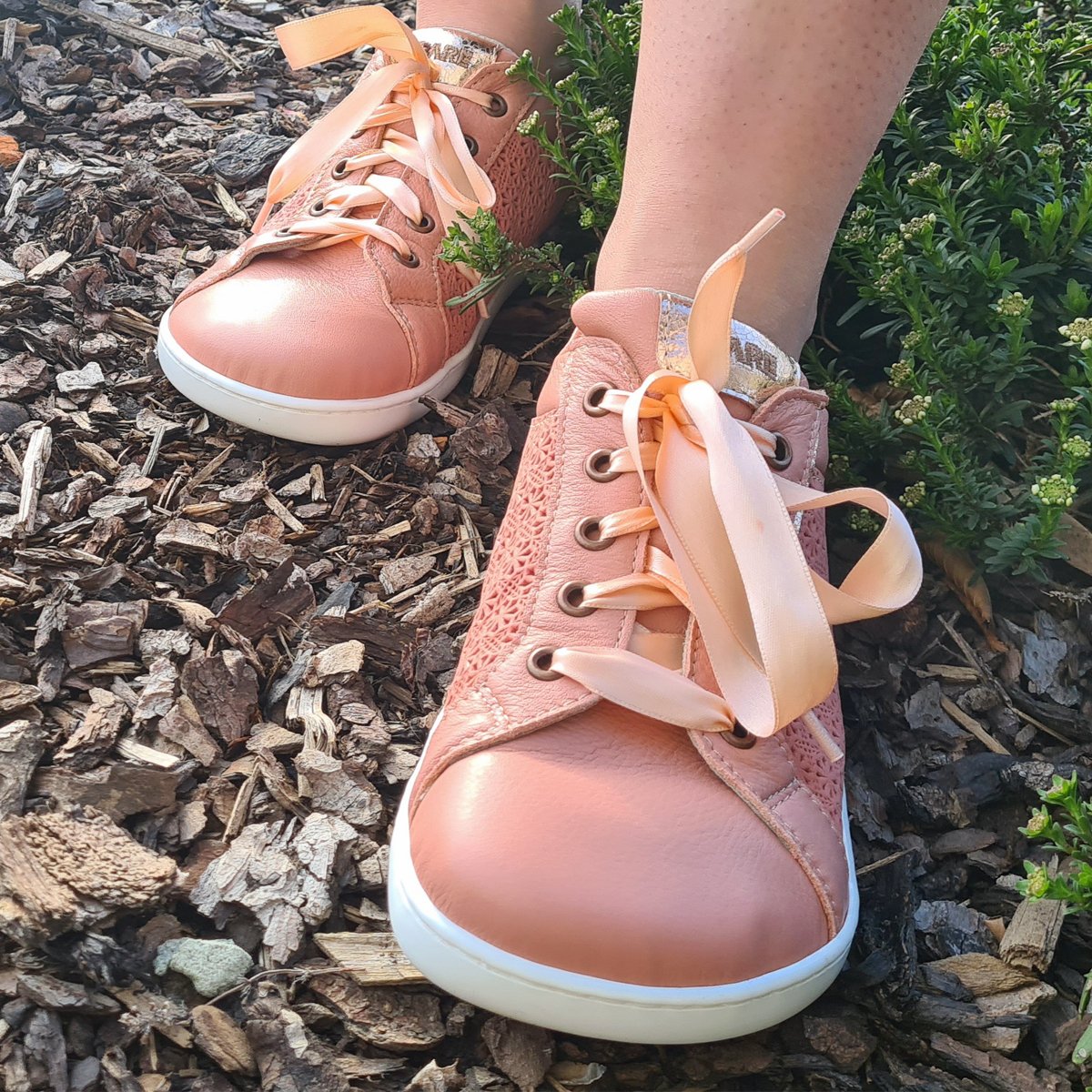 Fare Bare - B5712152 Lola Apricot Rosa- Deportivas barefoot cuero-Fare Bare-Cacles Barefoot-Tienda de calzado barefoot respetuoso minimalista