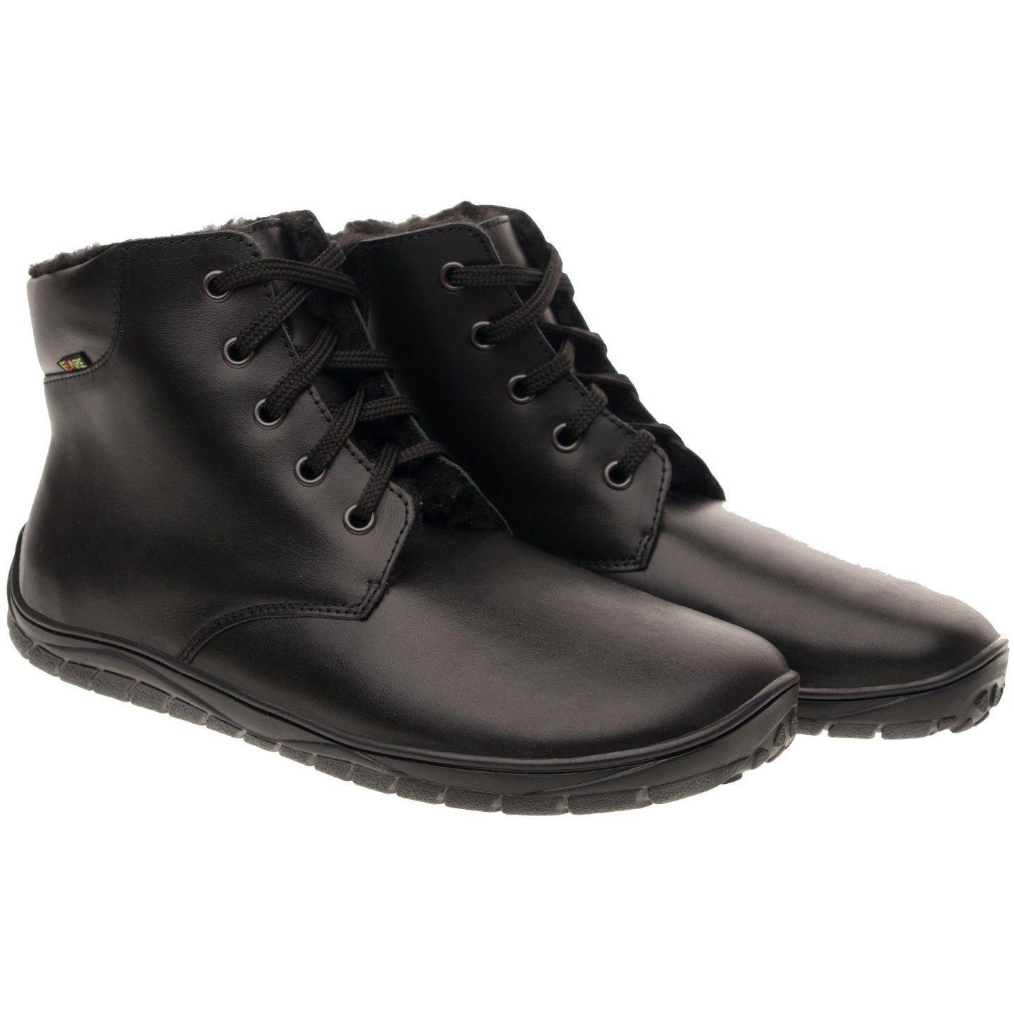 Fare Bare - Brno Black - Botín bajo barefoot con forro invernal