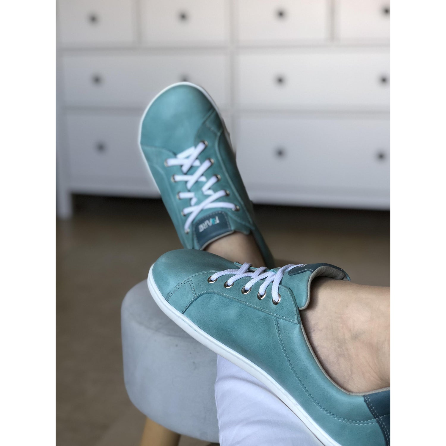Fare Bare - Elegant Toledo Mint B5712101 - Deportivas barefoot cuero