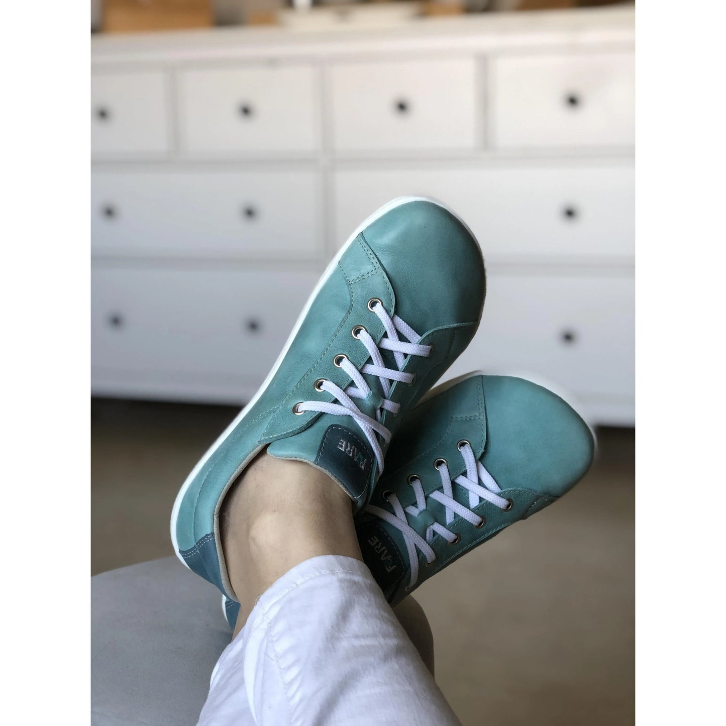 Fare Bare - Elegant Toledo Mint B5712101 - Deportivas barefoot cuero