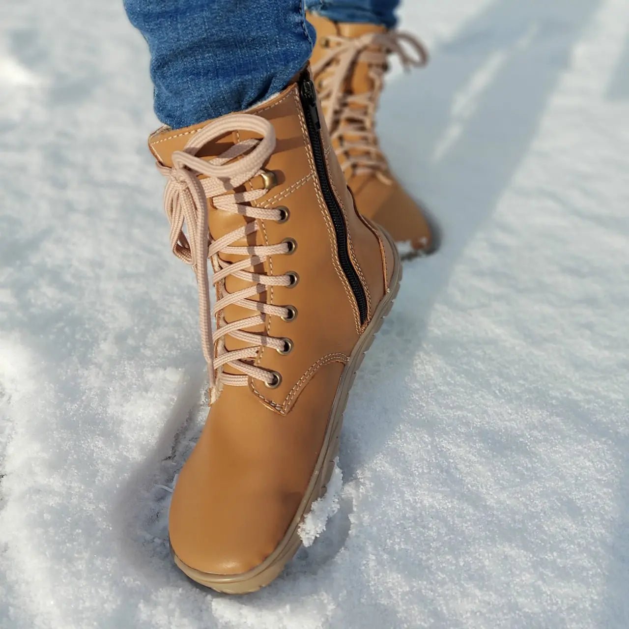 Fare Bare - Freya Winter Shoes Brown - botas barefoot de invierno calientes