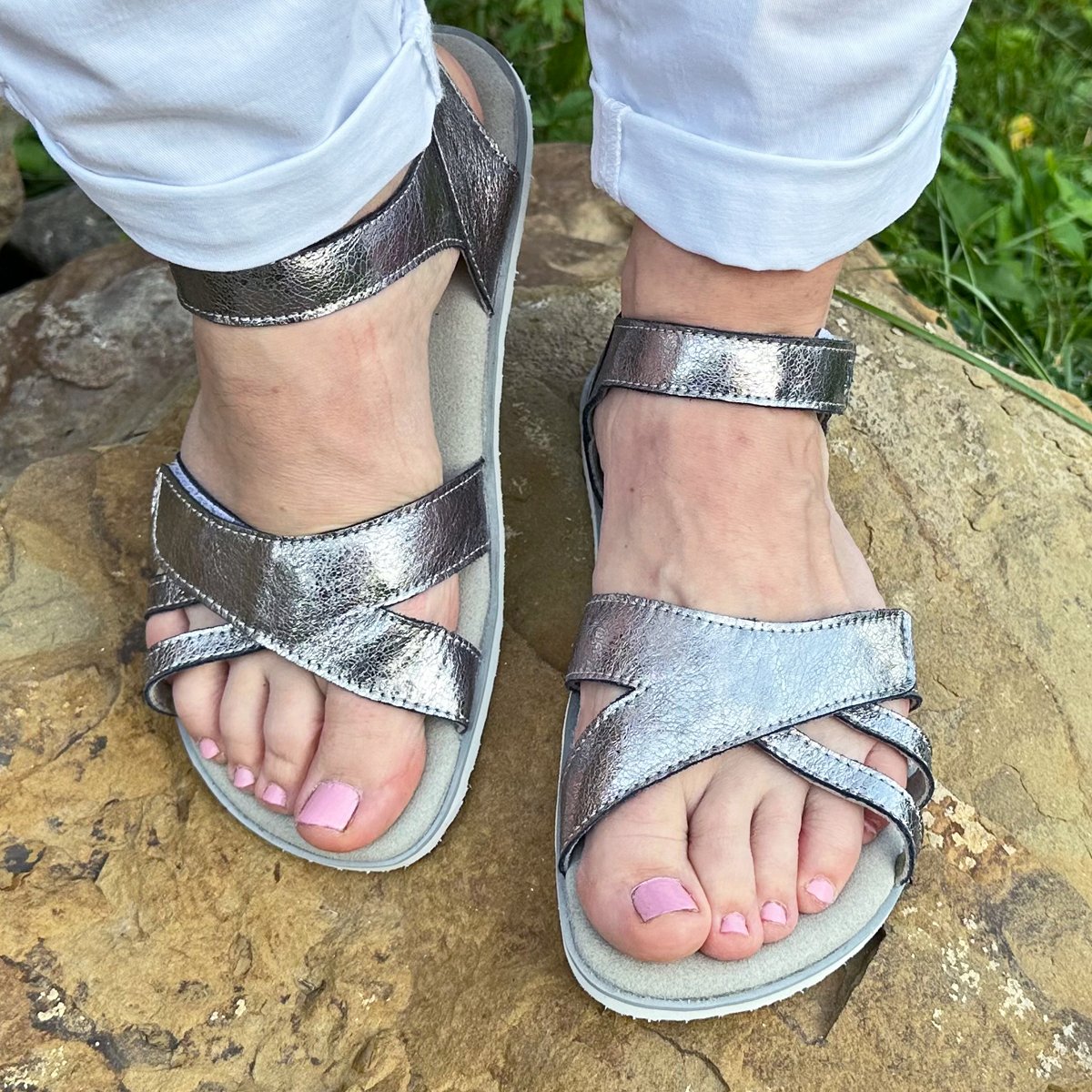 Fare Bare - Senona Silver - Sandalias barefoot-Fare Bare-Cacles Barefoot-Tienda de calzado barefoot respetuoso minimalista