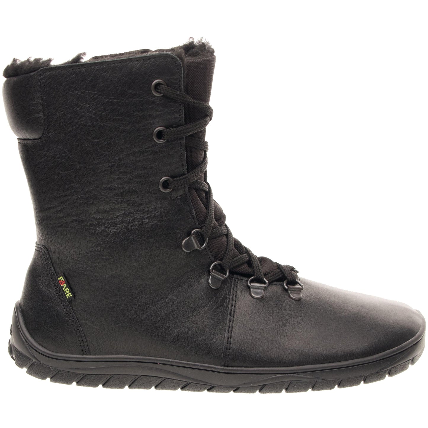 Fare Bare - Winter Black - Botines barefoot impermeables con forro invernal