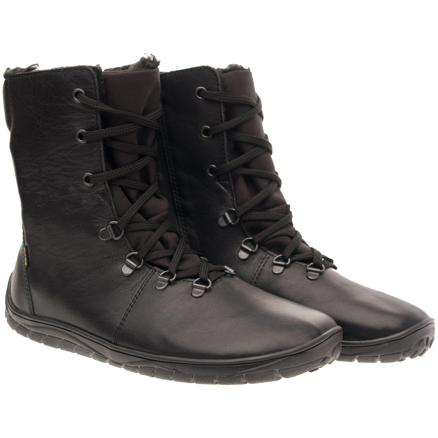 Fare Bare - Winter Black - Botines barefoot impermeables con forro invernal