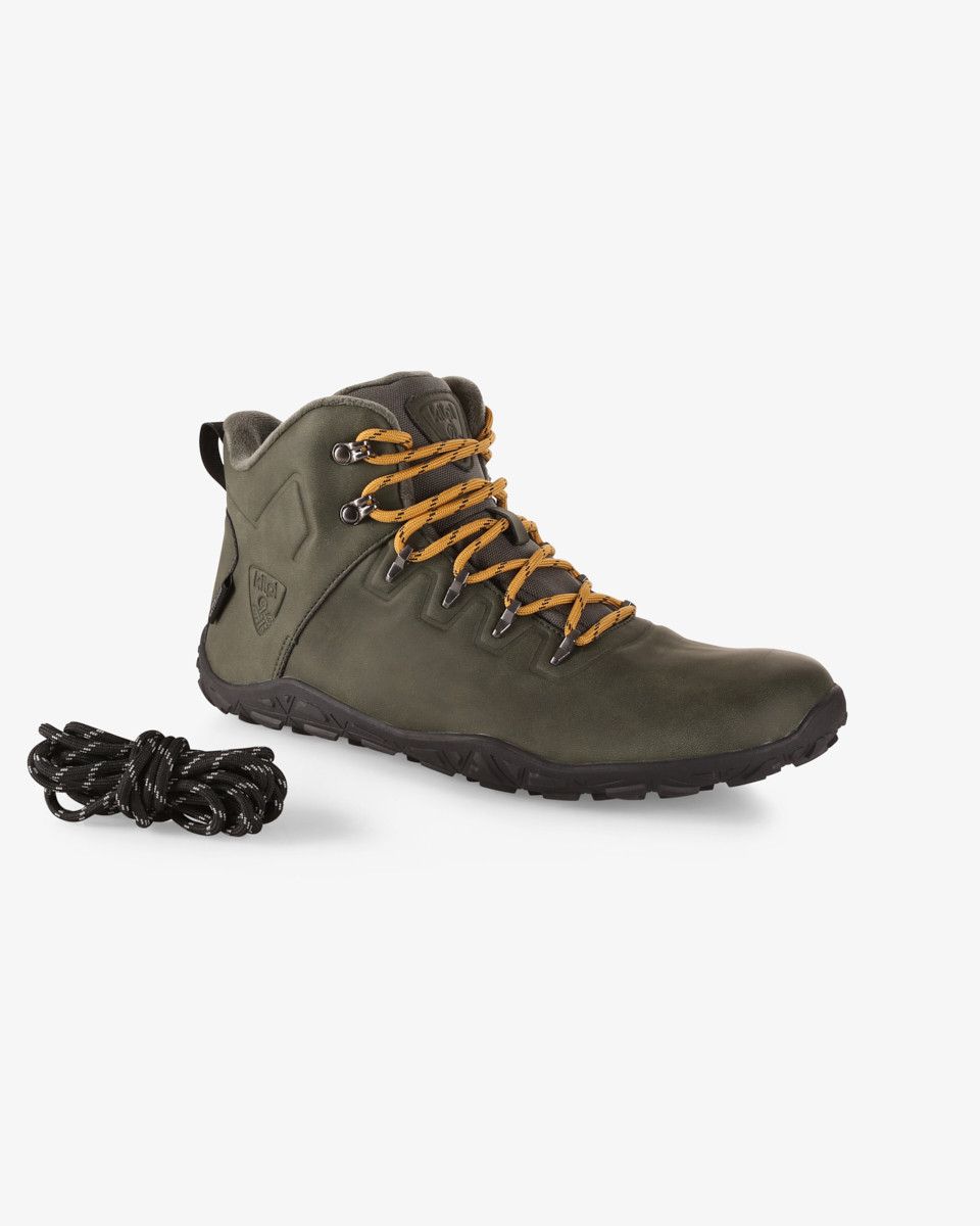 Kilpi - Bare High WP-U Dark Green - Botas Barefoot para Hiking y Montaña