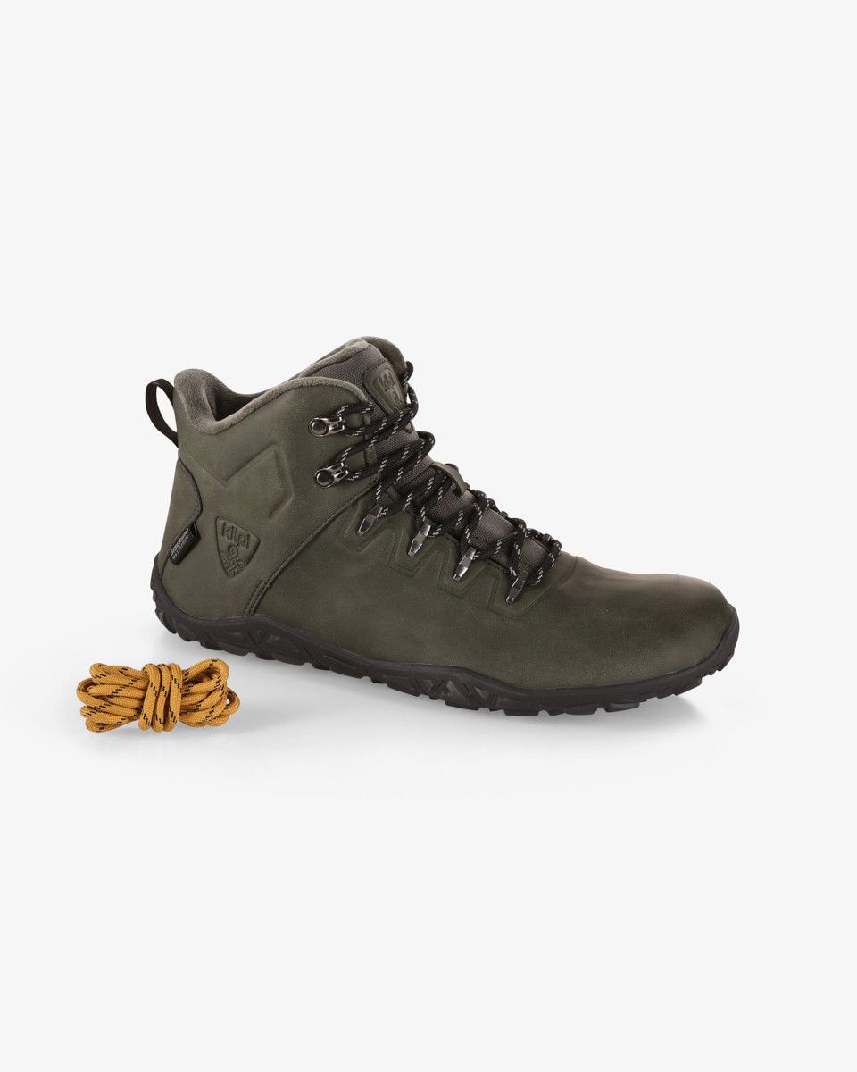 Kilpi - Bare High WP-U Dark Green - Botas Barefoot para Hiking y Montaña