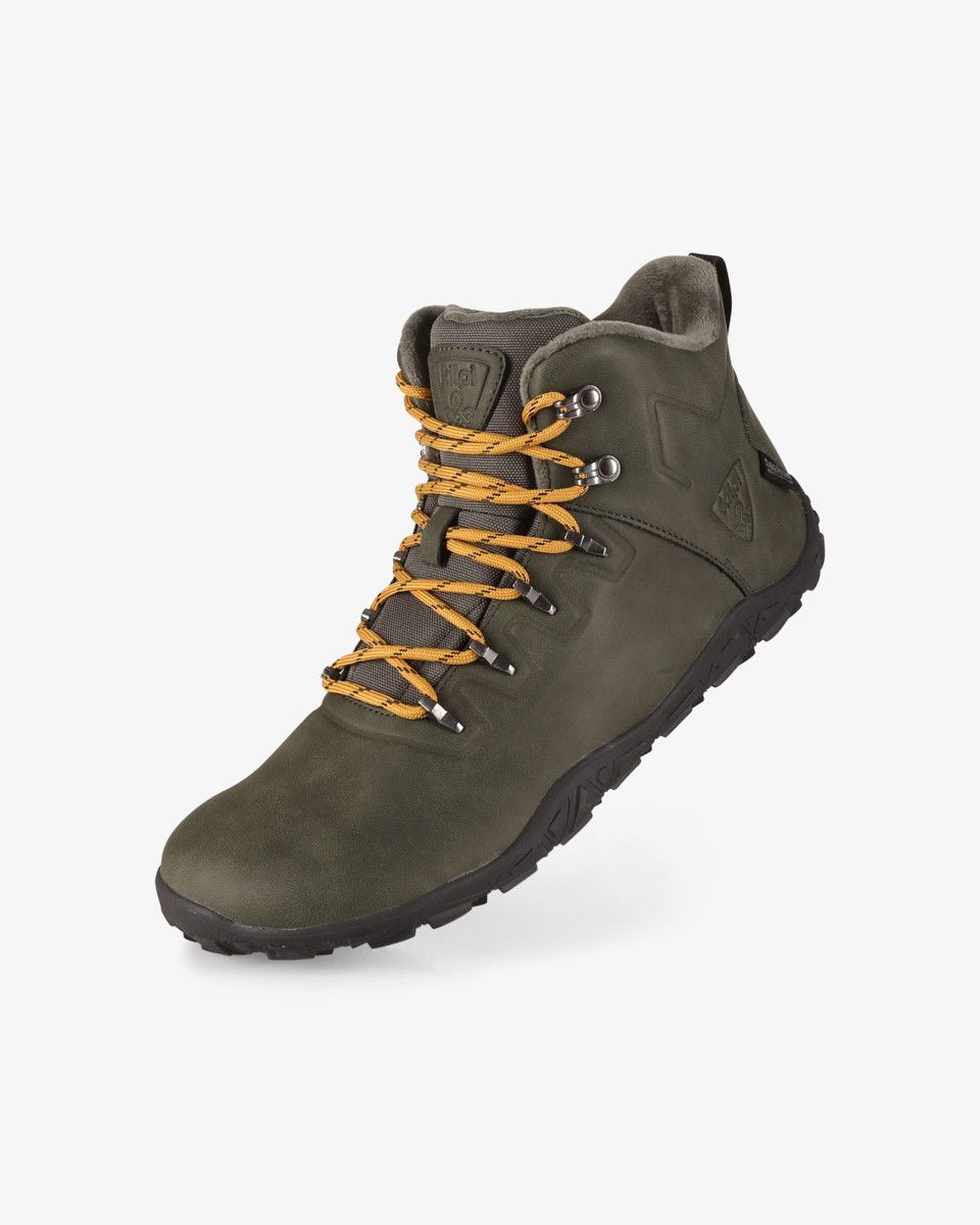 Kilpi - Bare High WP-U Dark Green - Botas Barefoot para Hiking y Montaña