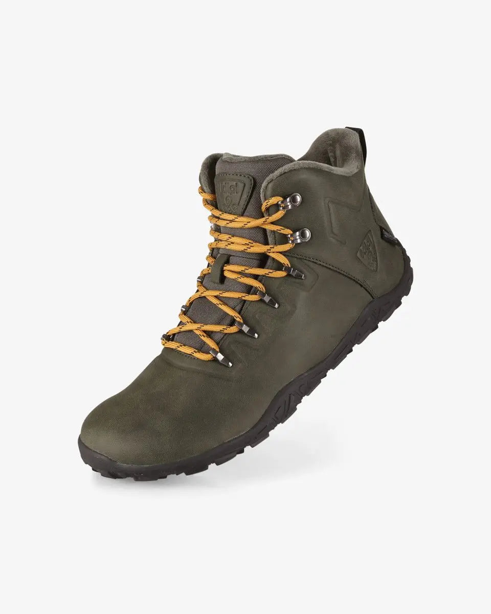 Kilpi - Bare High WP-U Dark Green - Botas Barefoot para Hiking y Montaña