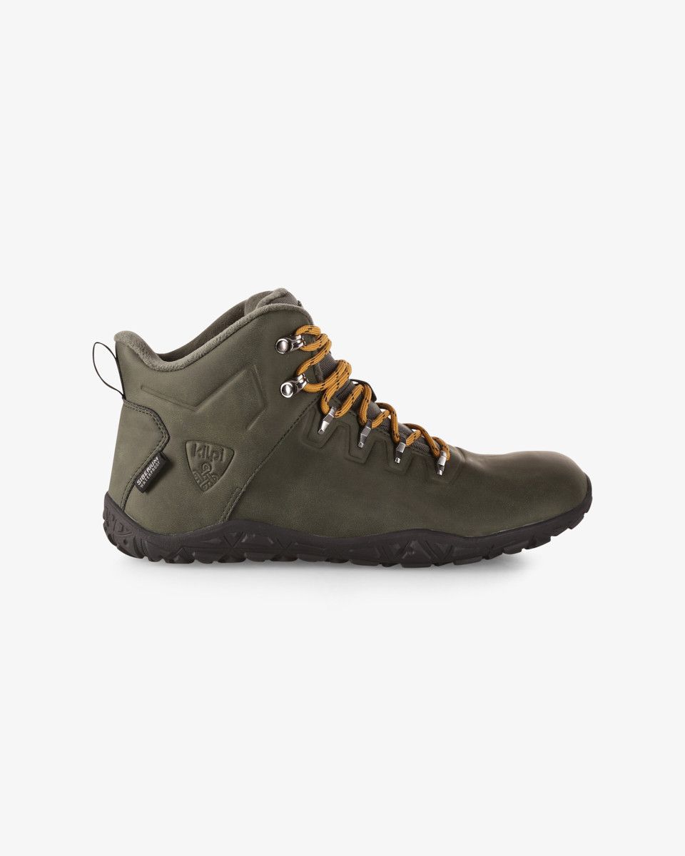 Kilpi - Bare High WP-U Dark Green - Botas Barefoot para Hiking y Montaña