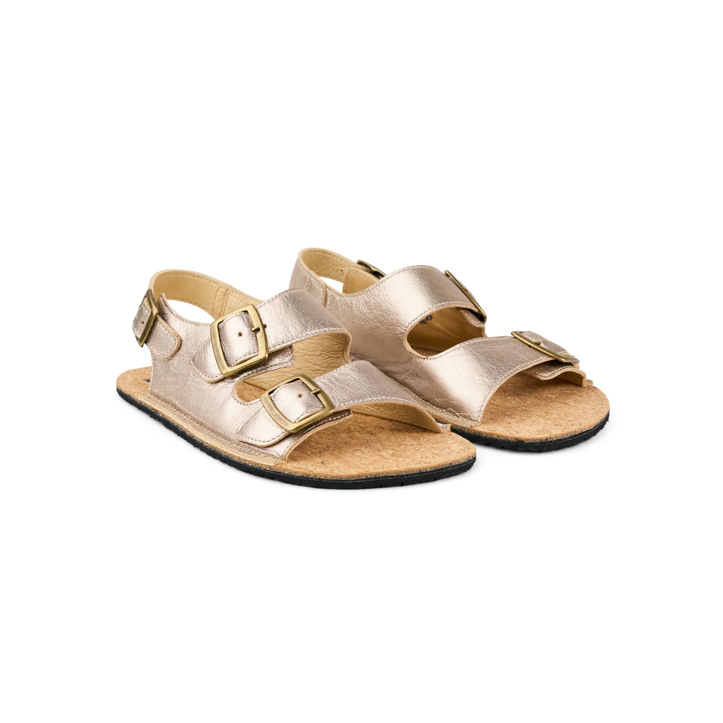 Koel - Ada Champagne - sandalias barefoot triple hebilla