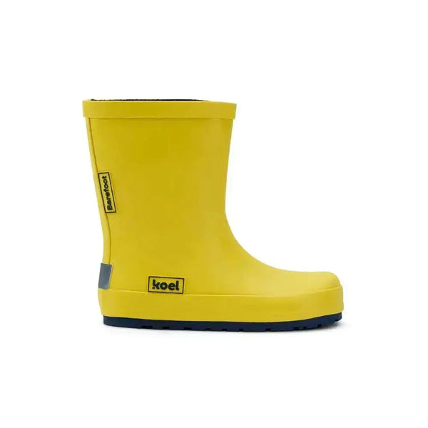 Koel Wini Yellow - botas de agua barefoot infantiles amarillas