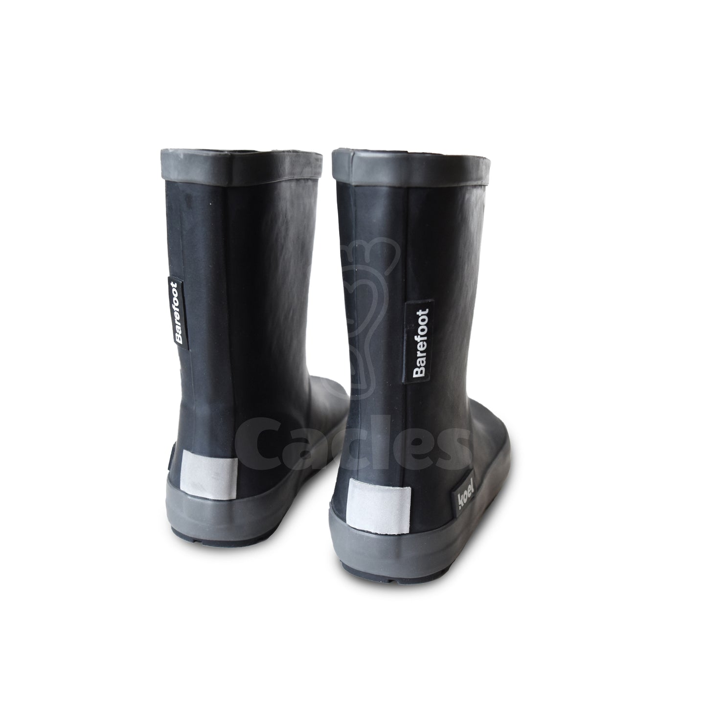 Koel4kids - Wellie Black - botas de lluvia barefoot