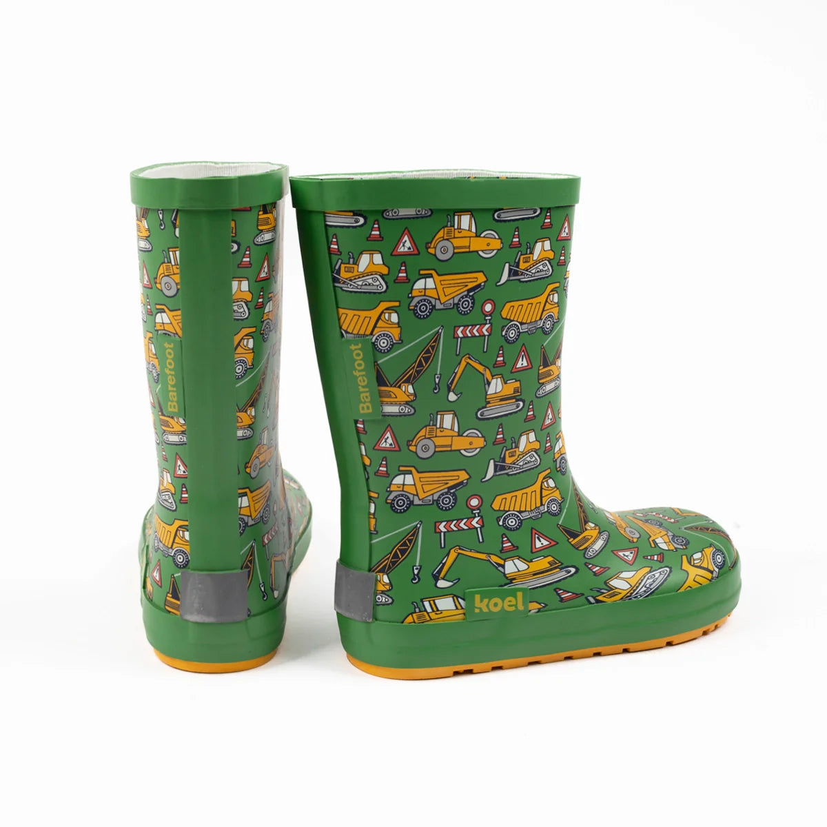 Koel4kids - Wellie Tractor Green - botas de lluvia barefoot