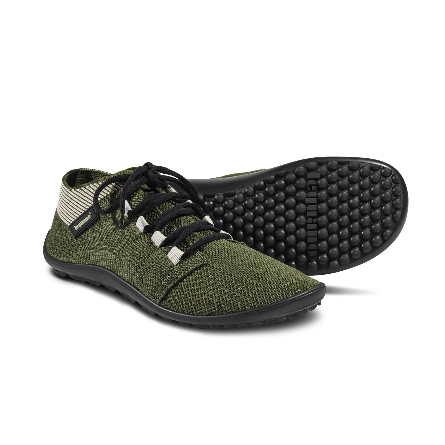 Leguano - Beat Olive - Deportivas Barefoot ligeras media caña