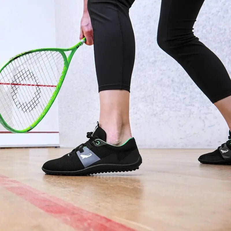 Leguano - Spinwyn Black - Deportivas Barefoot Entrenamiento y Deportes de Interior