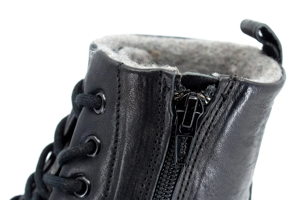 Mukishoes - Igneous II Black - Botines de cordones barefoot-Mukishoes-Cacles Barefoot-Tienda de calzado barefoot respetuoso minimalista