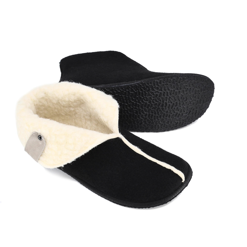 OmaKing - Vinski Black - pantuflas barefoot de lana